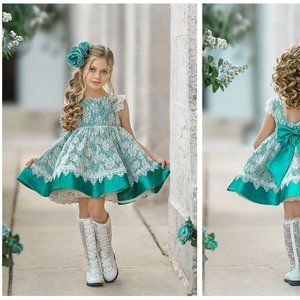 NWT Dollcake Princess Diaries Emerald Green Holiday Dress Girls sz 7